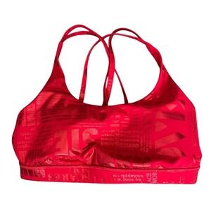 Lululemon Womens Sz 8 Energy Sports Bra 20YR Manifesto Limited Edition Red New